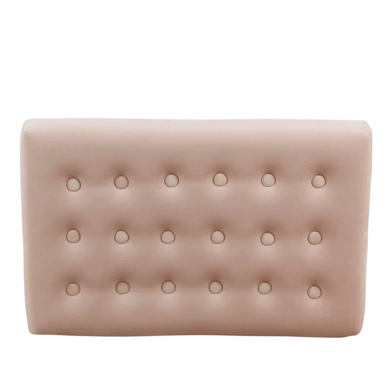 Velvet Tufted Footstool