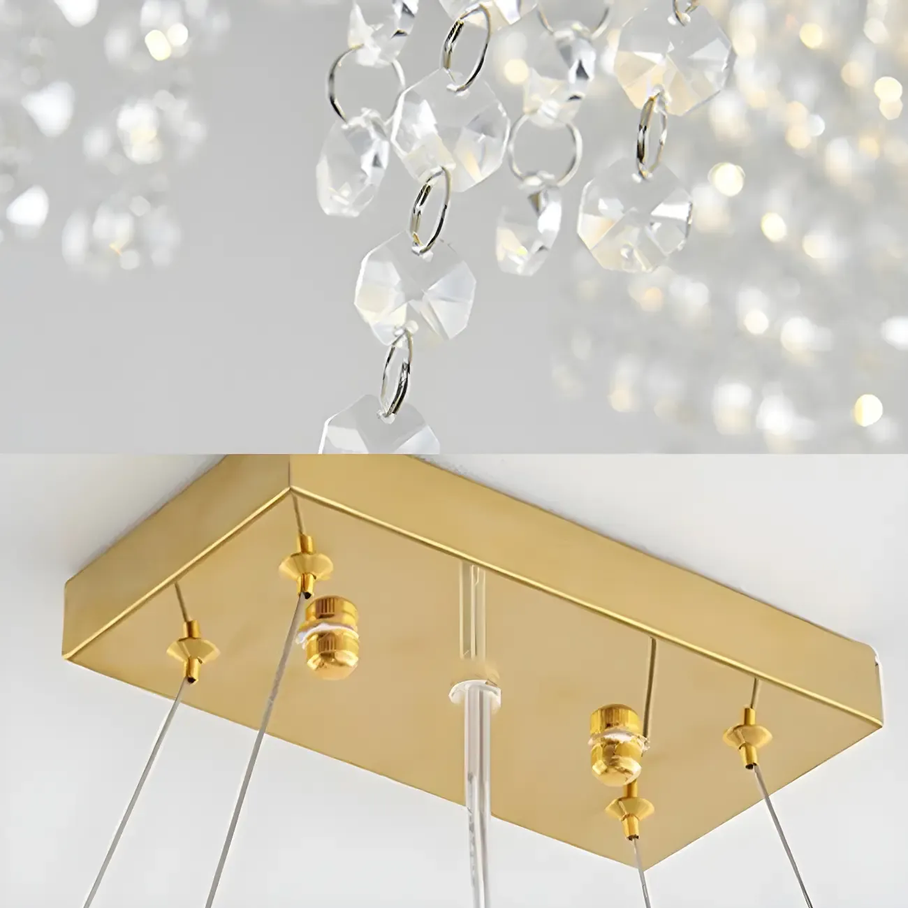 Kitchen Luxury Modern Gold Crystal Pendant Light