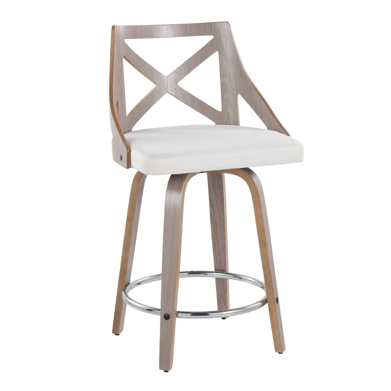 The Gray Barn Charlotte 24  Fixed-Height Counter Stool with Bent Wood Legs (Set of 2)