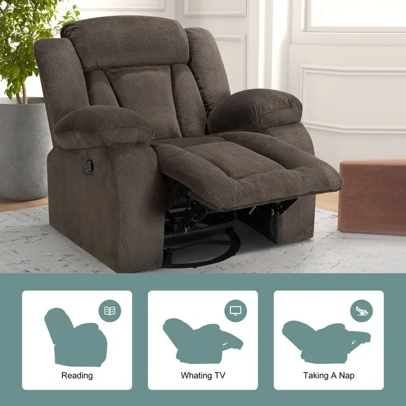 Rocker and Swivel Upholstered Recliner
