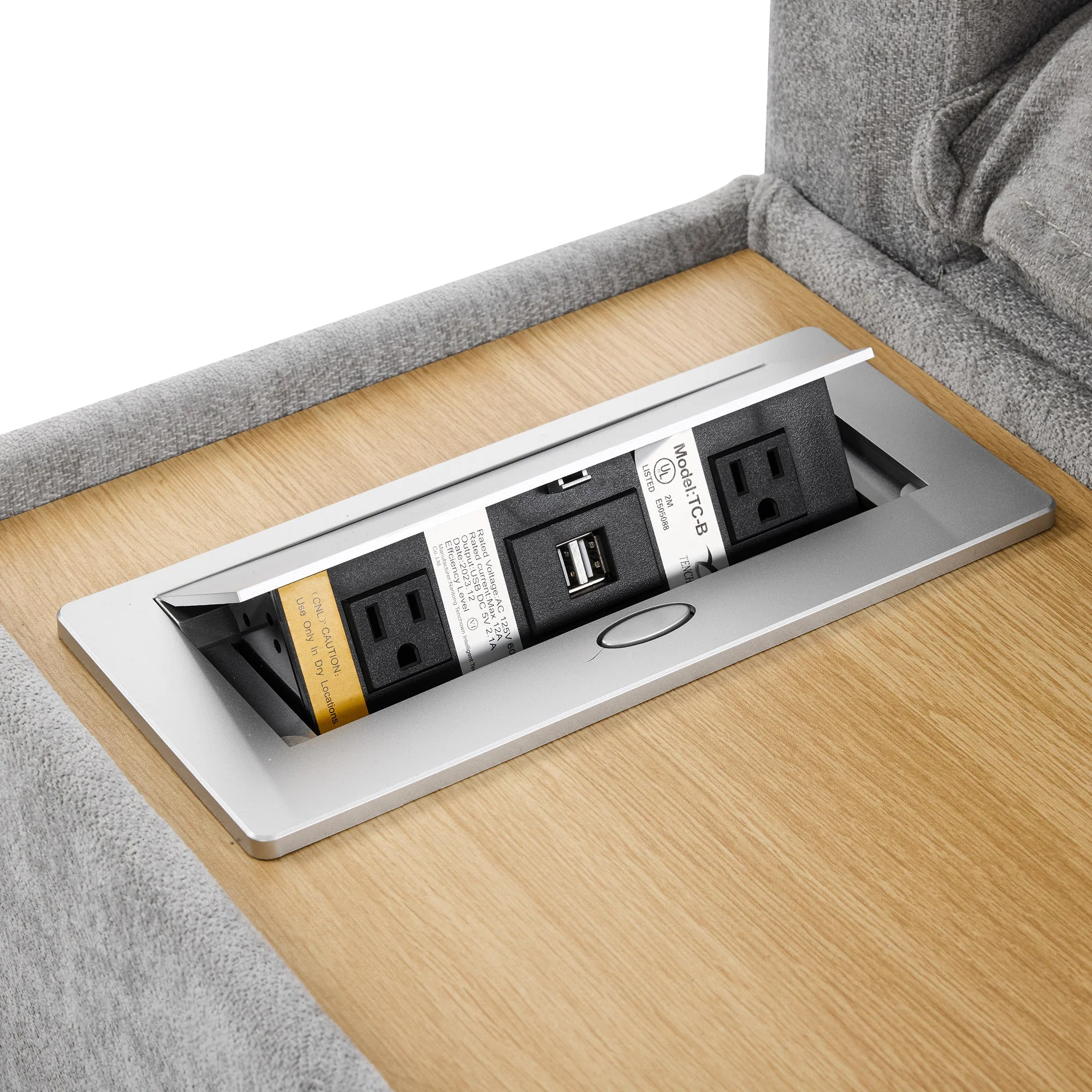 Walker Edison | Cloud Chenille Modular Sectional Sofa with Coffee Table