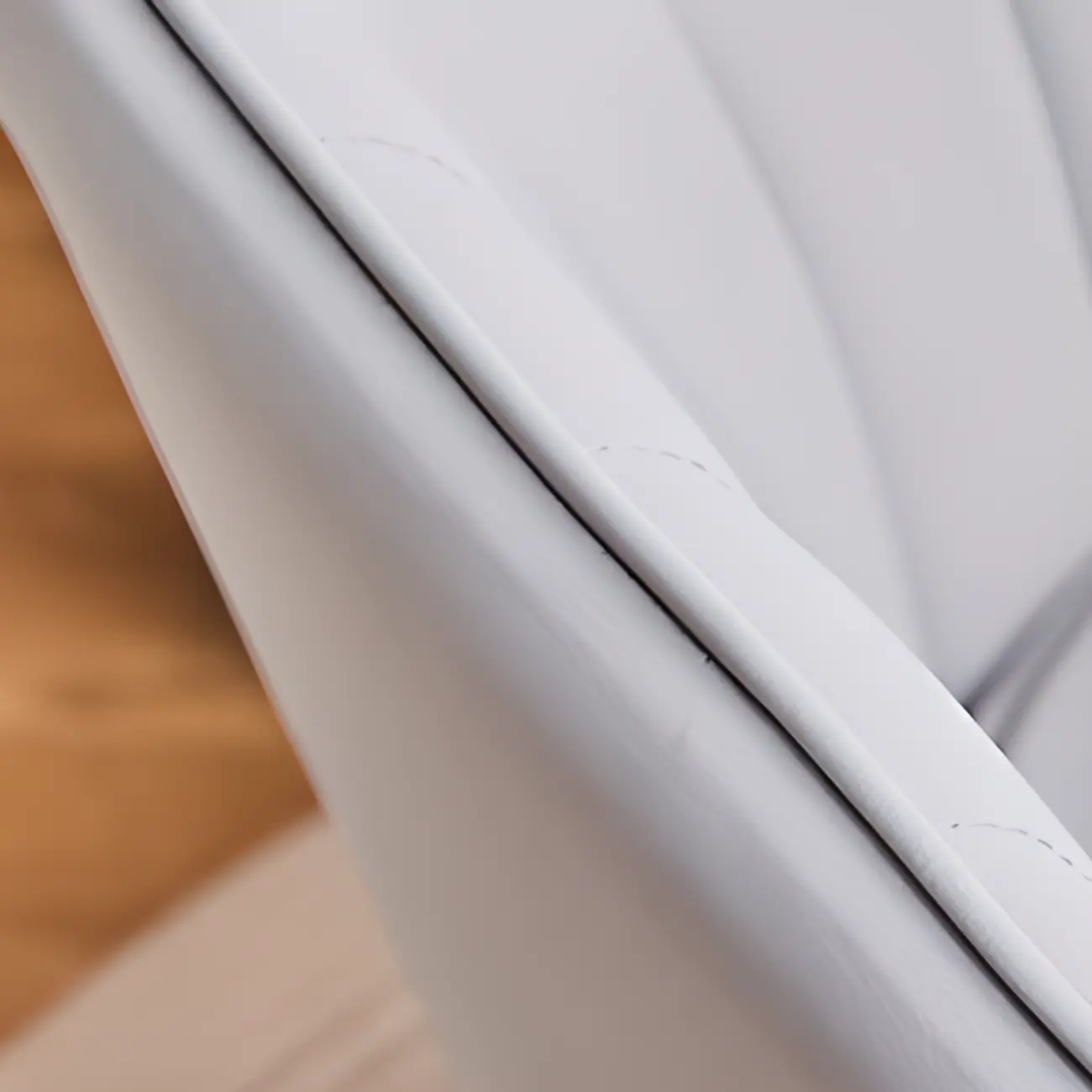 Sleek Grey Leather Swivel Office Chair