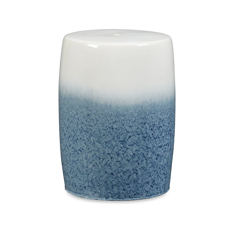 Signature Design by Ashley Ikegrove White/Blue Stool - 13W x 13D x 18H