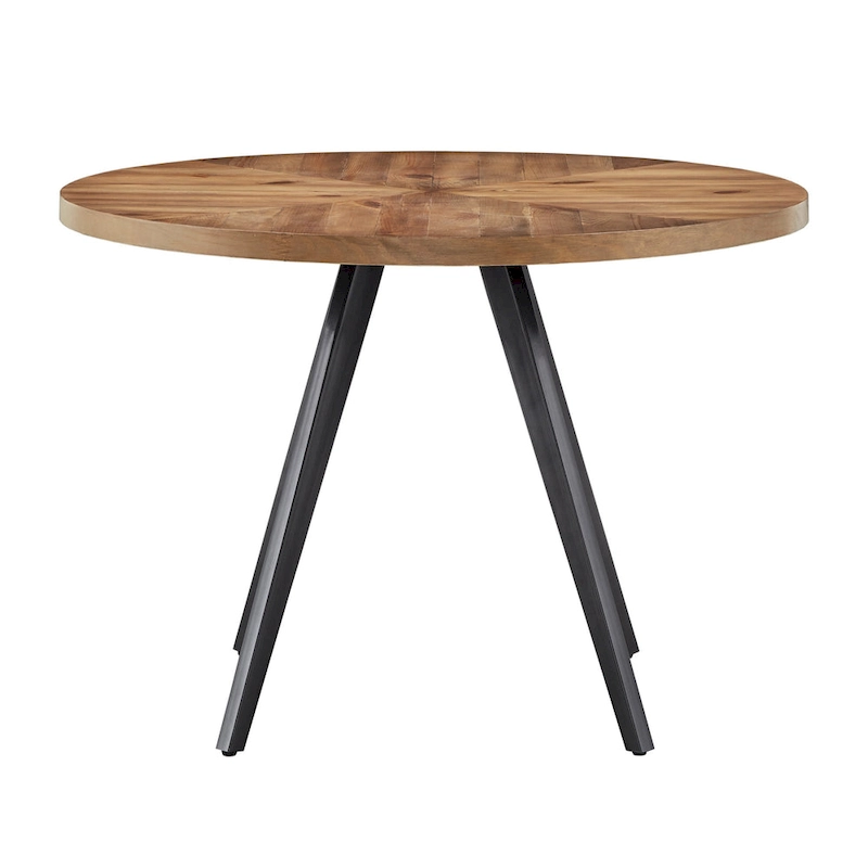 Saki Oak Top Iron Grey Finish Dining Table by iNSPIRE Q Modern