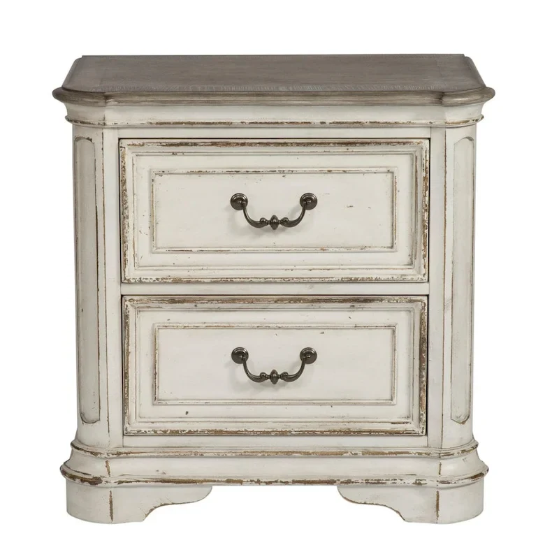 Magnolia Manor 2-Drawer Oak Night Stand for Bedroom - 2 Finish Options