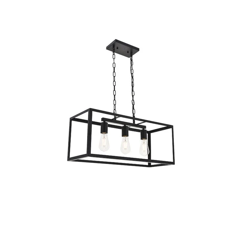 Resolute 3 light black Pendant