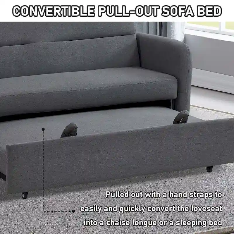 Aukfa Sofa Bed Pull Out Couch Convertible Loveseat Sleeper Sofa Couch