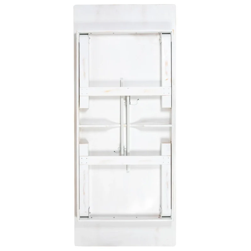 Solid Pine Folding Farm Table Set with 6 Benches