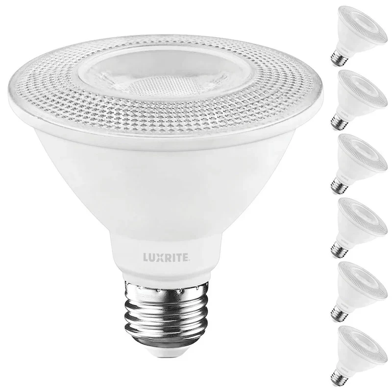 Luxrite PAR30 Short Neck LED Flood Light Bulb, 75W Equivalent, 3500K Natural White, 900 Lumens, 11W, Dimmable LED...