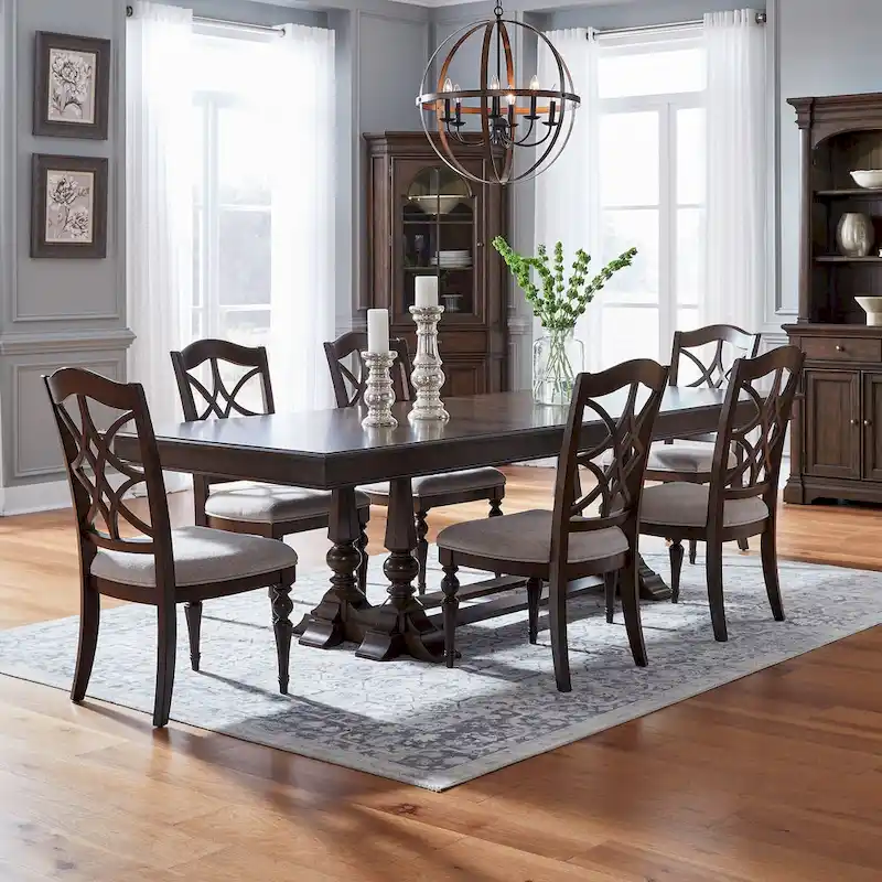 Arden Road Dining Room Trestle Table Set with Chairs Various Options