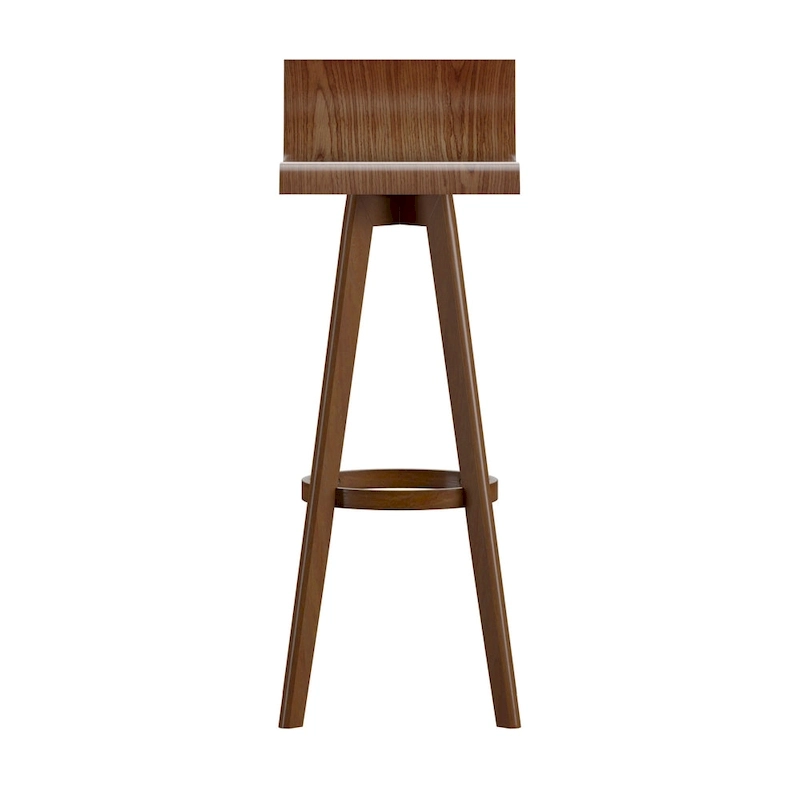 Ellery Mid-Century Modern Swivel Wood Stool (Set of 2) iNSPIRE Q Modern