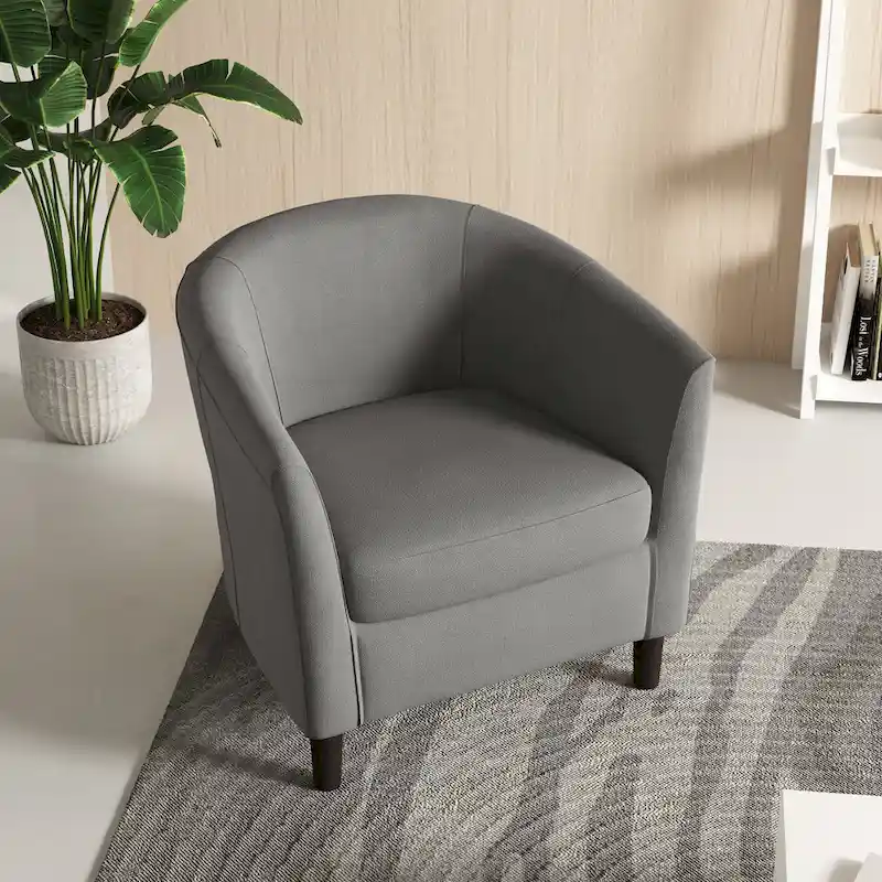 Modern Barrel Accent Chairs Cozy Armchair Club Chair