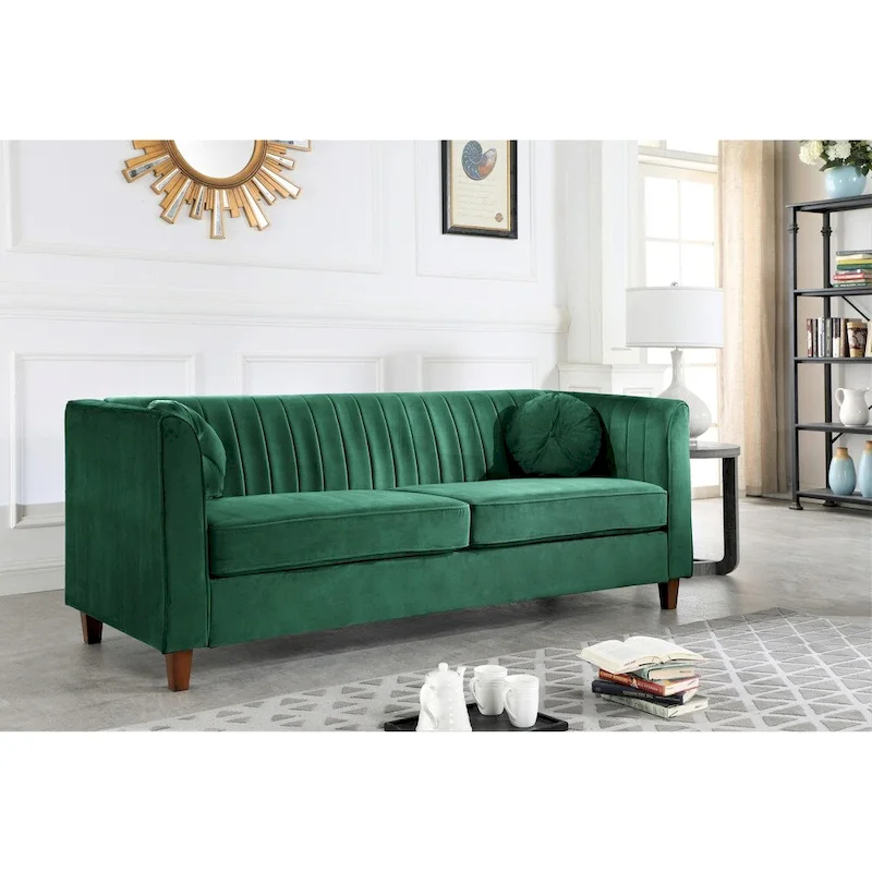 Arvilla Velvet Kitts Classic Chesterfield Living Room Set