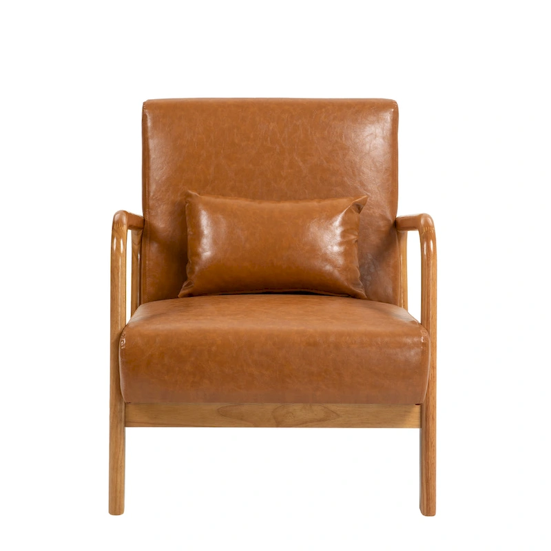 Upholstered Armchair Leisure Chair Accent Chairs Set of 2 with Pillow