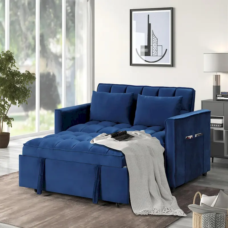 66.25  Velvet Sofa - 66.25  W X 34  D