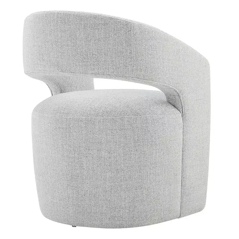 Spruce&Spring Modern Barrel Dining Chair with Caster & Open Back No Assembly Anywhere Chair