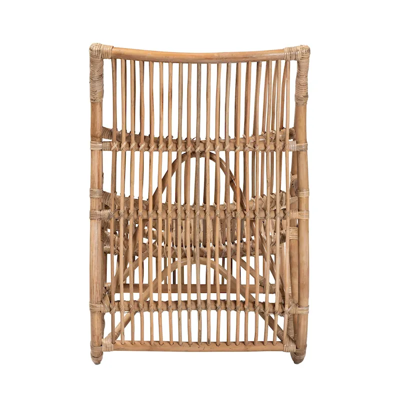 Modern Bohemian Natural Rattan Lounge Chair