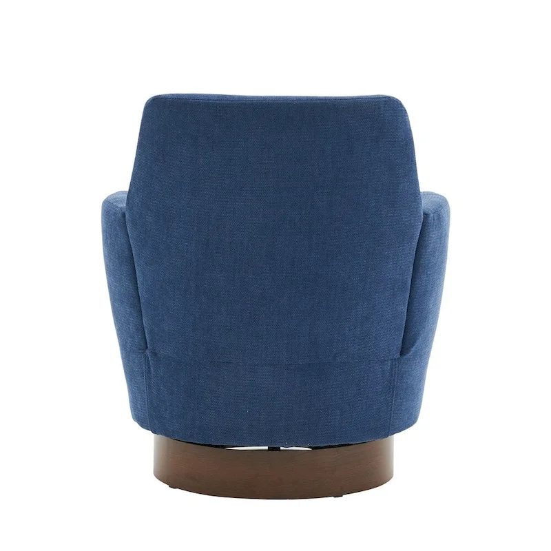 Swivel Round Accent Chairs Armchair with Stainless Steel Base