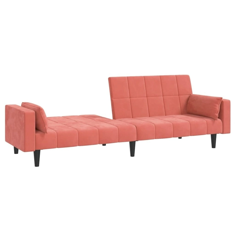 vidaXL 2-Seater Sofa Bed Upholstered Convertible Sleeper Sofa Couch Velvet - 86.6  x 33.3  x 27.2