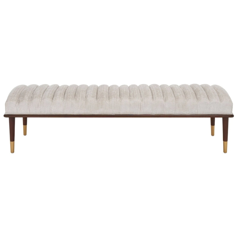 SAFAVIEH Couture Felicienne Mid-Century Bench - 63 W x 20 D x 18 H - 63Wx20Dx18H