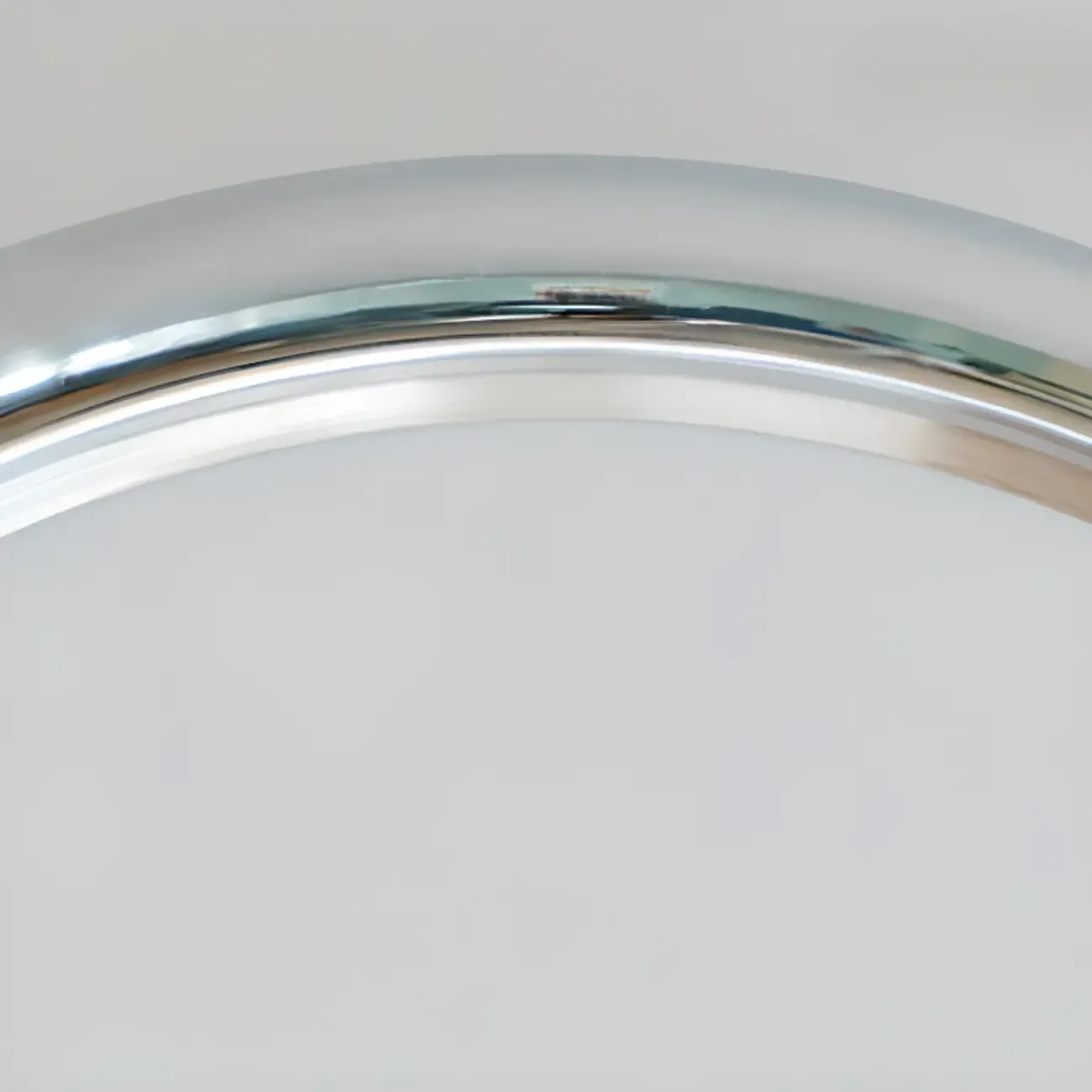 Modern Silver Round Semi Flush Ceiling Light