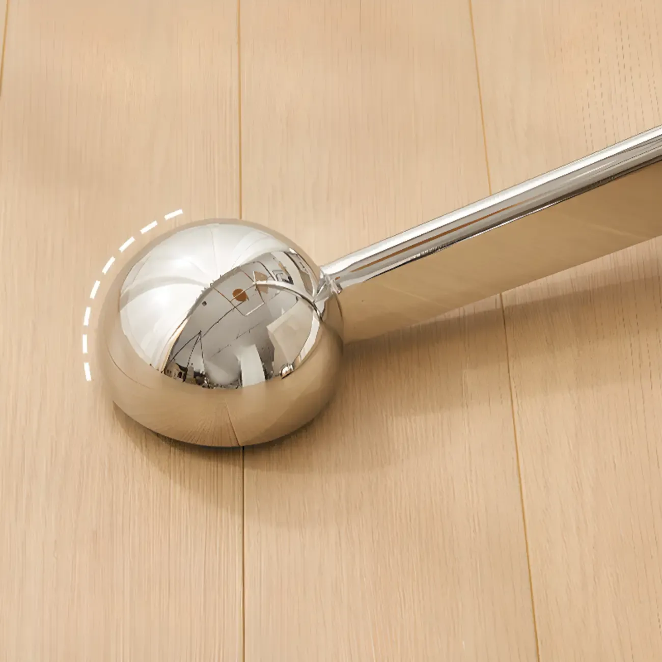 Adjustable Glass Side Table with Wheels and Metal Legs