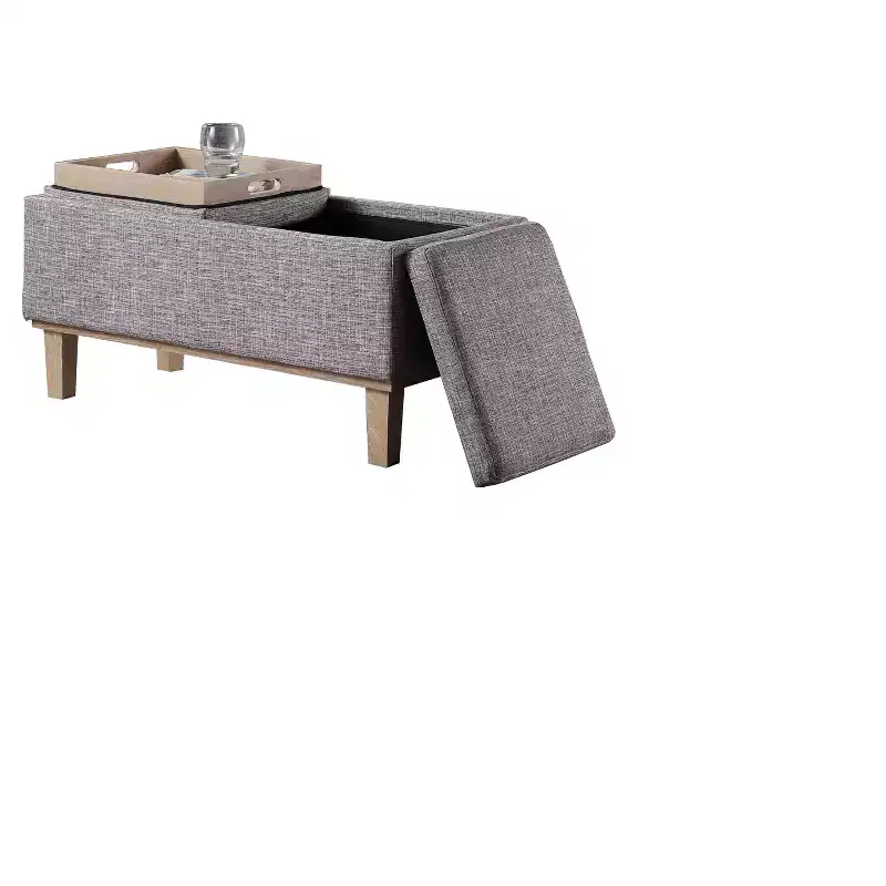 Storage Bench Wood Legs-Ore International