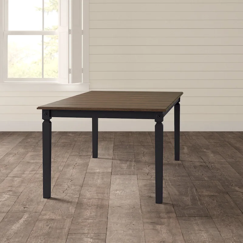Glennwood Rubbed Black and Charcoal Rectangle Dining Table