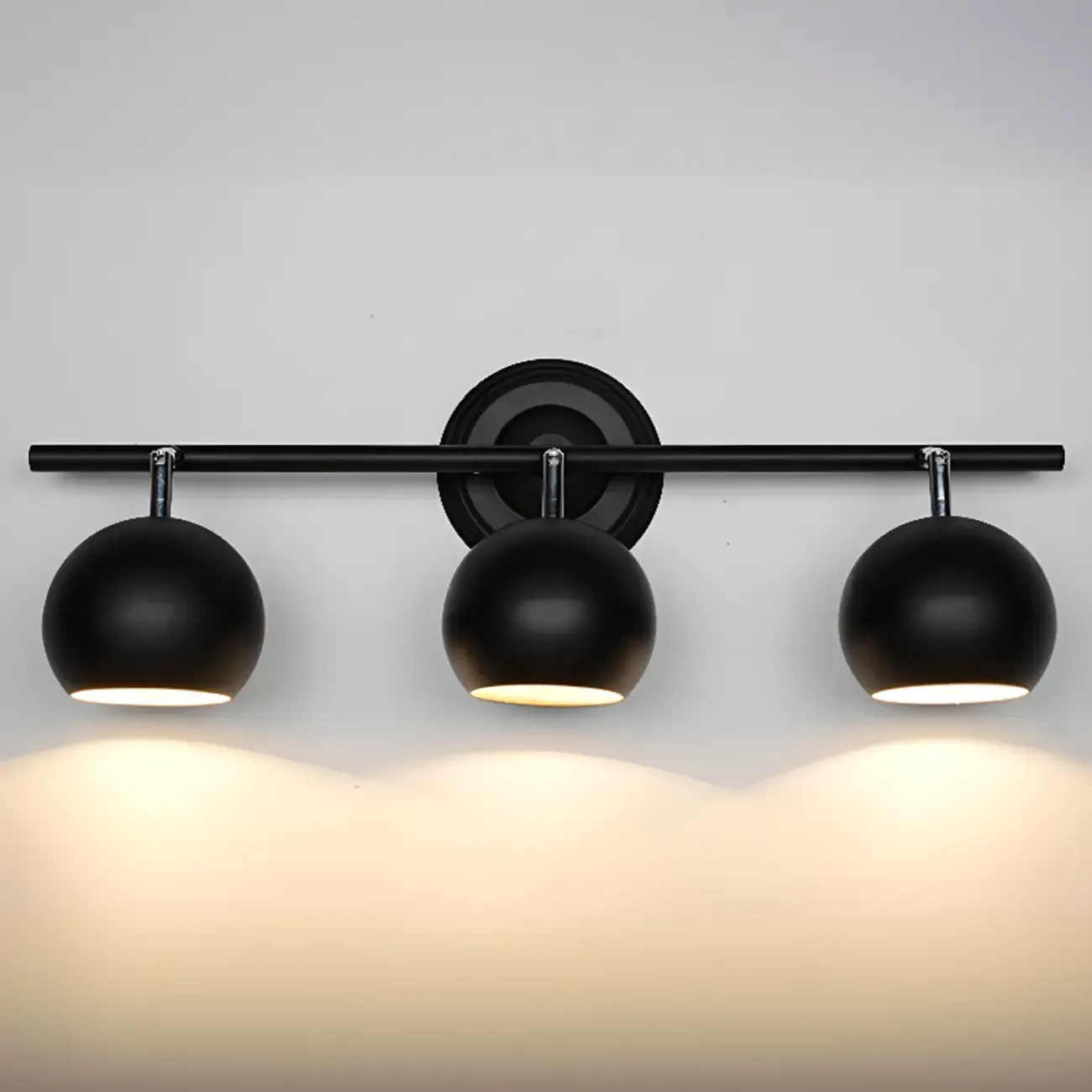 Adjustable Modern Linear Iron Globe Track Wall Sconce