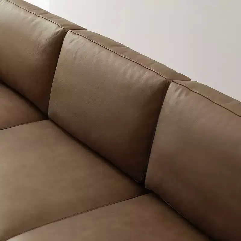 Brown / Chocolate Modular Sectional Sofa, 3-Seater, Leather Upholstered