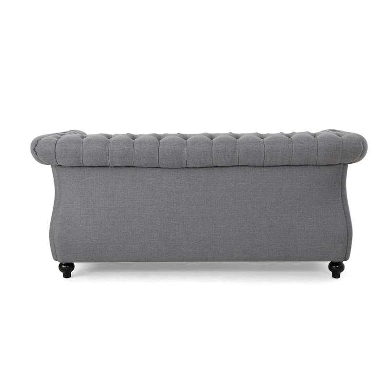 Somerville Upholstered Chesterfield Nailhead Loveseat by Christopher Knight Home
