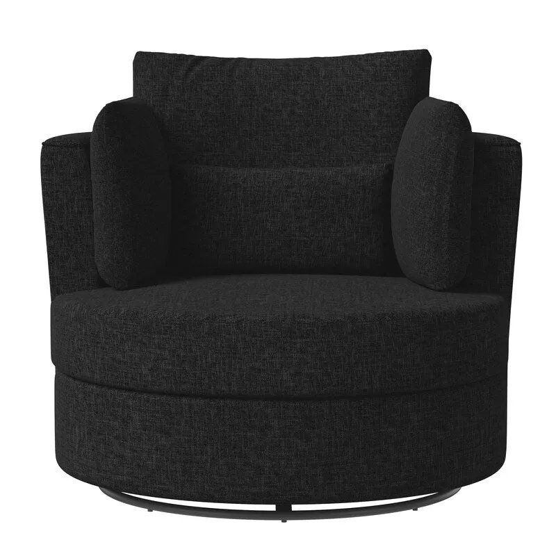 Chenille Swivel Soft Modern Upholstered Accent Chair (Set of 2)