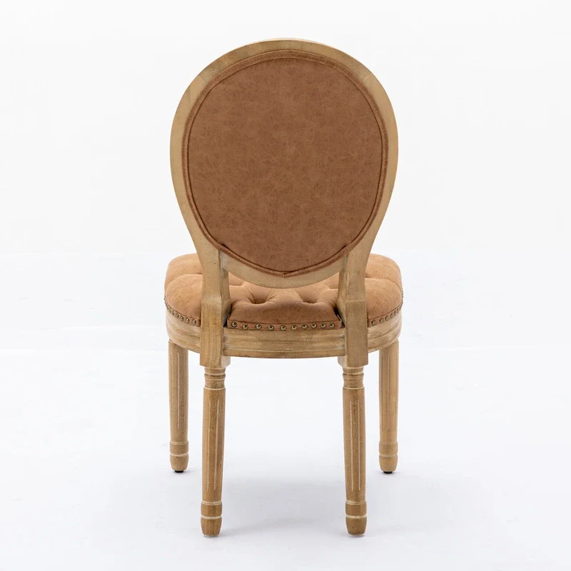 French Chair Dining Chair Solid Wood with Nailhead Trim Set of 2