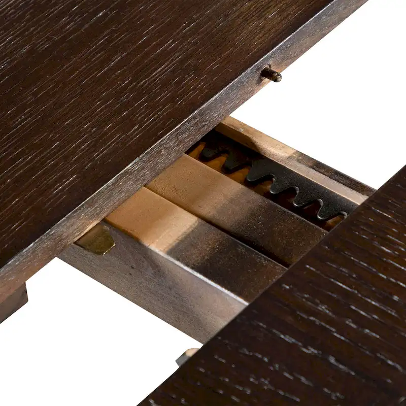 Modern 90-Inch Wood Extendable Dining Table with 18-Inch Leaf