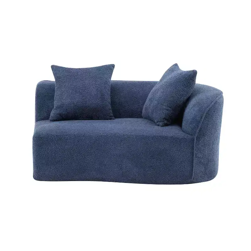 Christopher Knight Home Hailey 126 Modern Boucle Upholstered 5 Seater Curved Sectional Sofa with Pillows