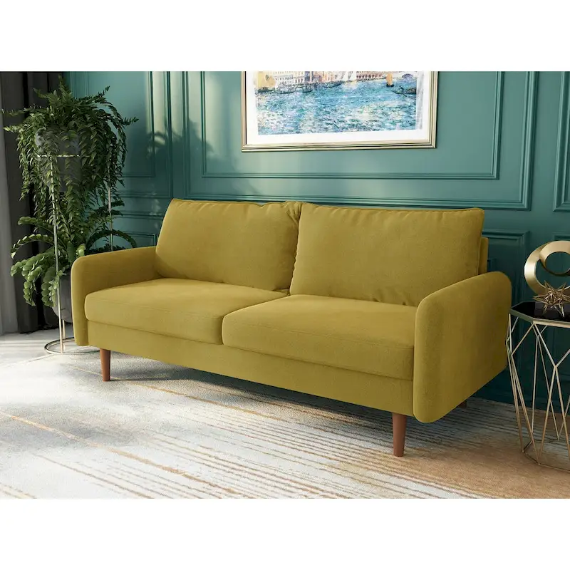 70Velvet Square Arm Sofa