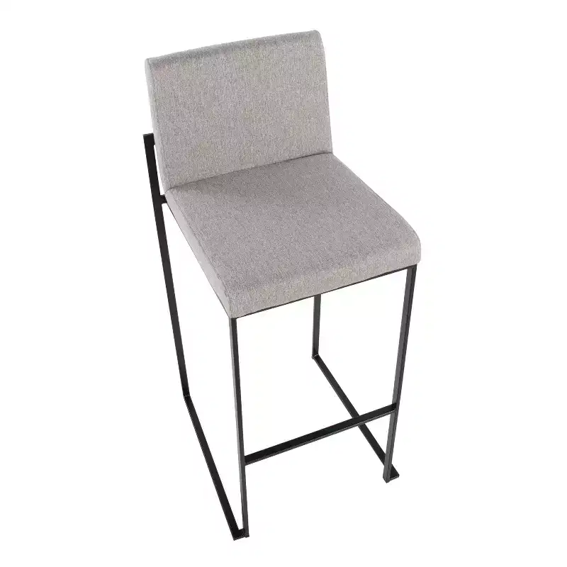 LumiSource Set of 3 Fuji High Back Barstools Fabric