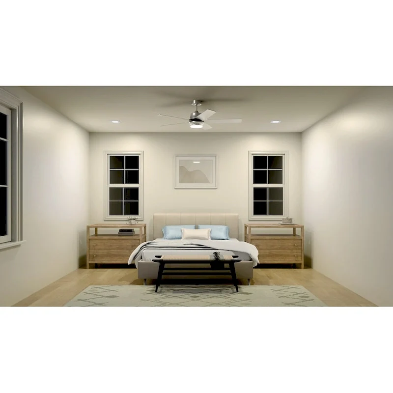 Kichler Maeve 52 inch LED Ceiling Fan Brushed Stainless Steel with Brushed Nickel Blades