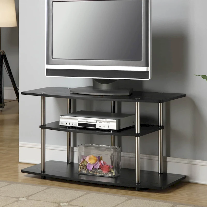 Convenience Concepts Designs2Go No Tools 3 Tier Wide TV Stand