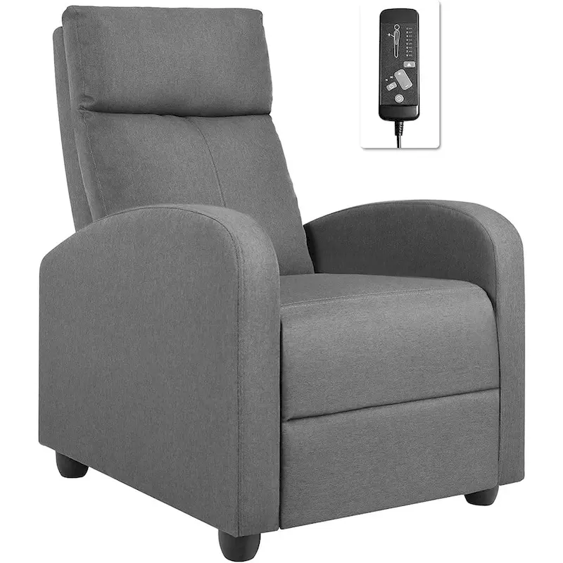 Fabric Recliner Chair Massage Recliner Sofa Chair Adjustable Reclining Chairs Home Theater Single Modern