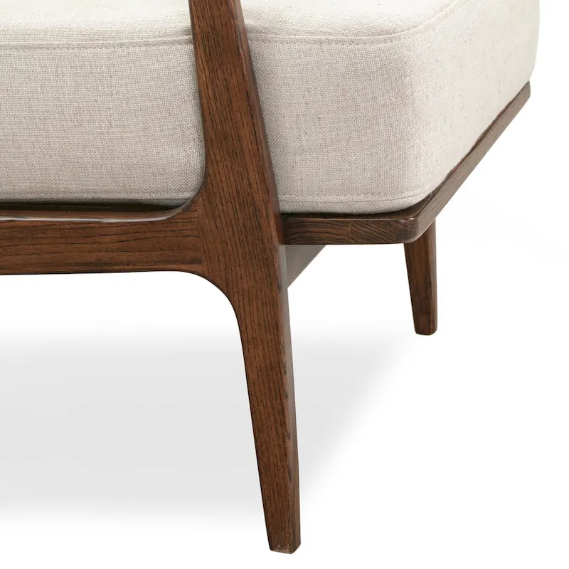 Poly & Bark Verity 25 Fabric Lounge Chair - Solid Wood Frame