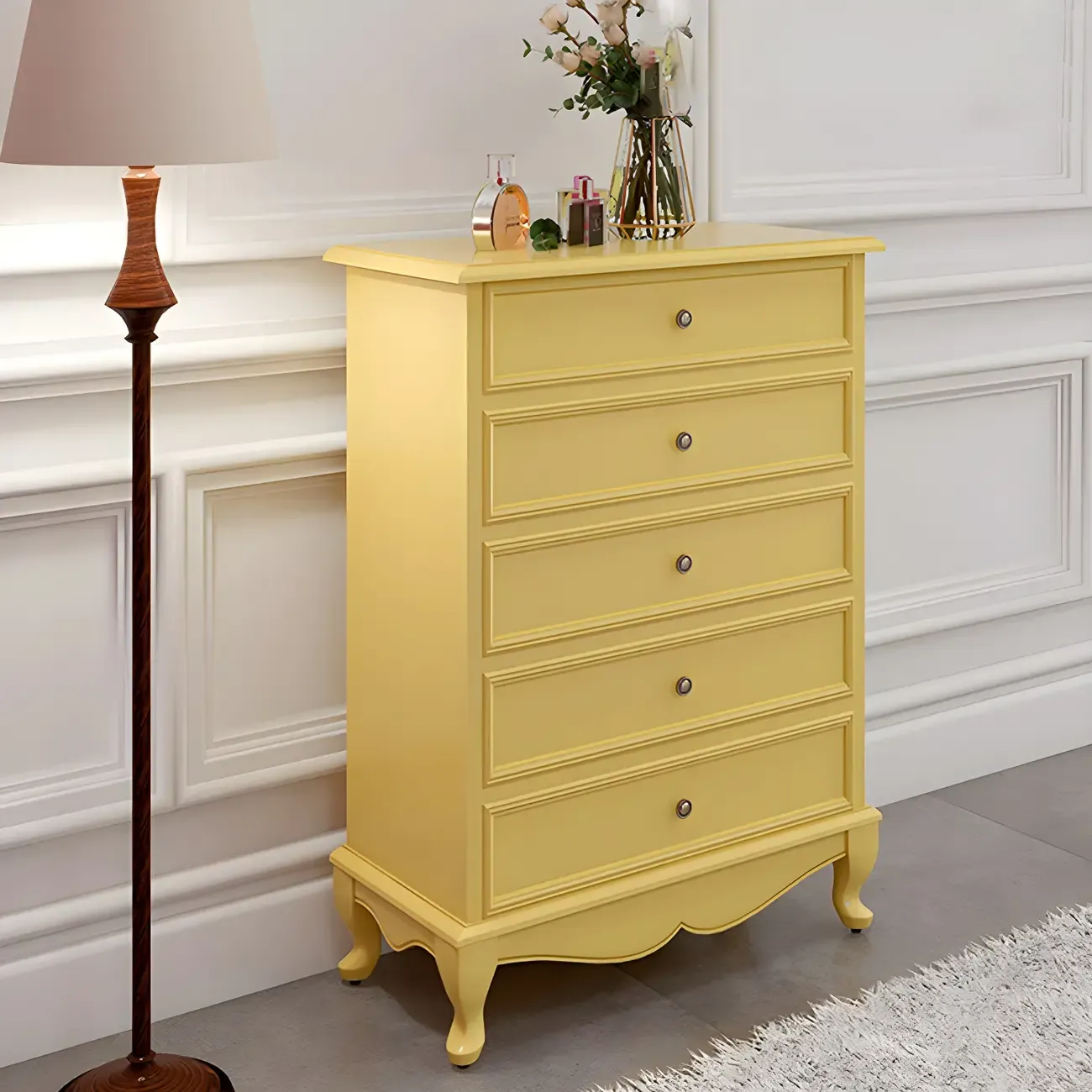 Traditional Yellow Wooden Dressers & Chests with Drawer
