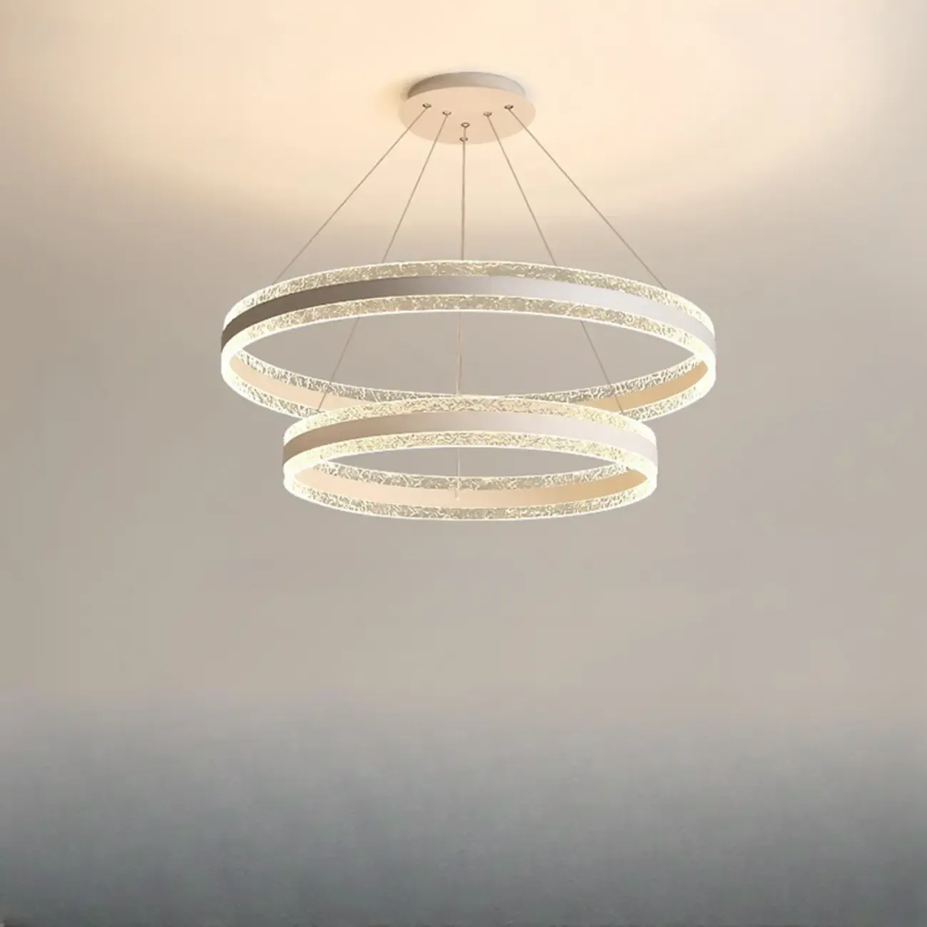Modern LED Gold Circular Metal Chandelier