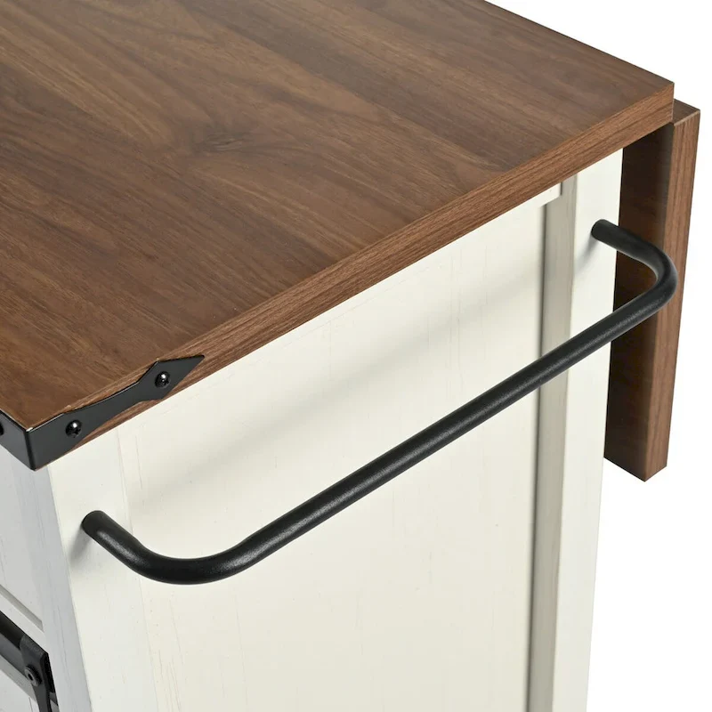 Farmhouse Kitchen Island with Power Outlet