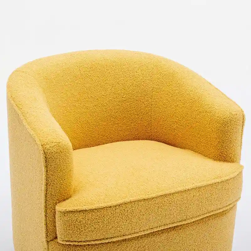 SEYNAR Modern Boucle Upholstered 360 Degree Swivel Accent Club Chair