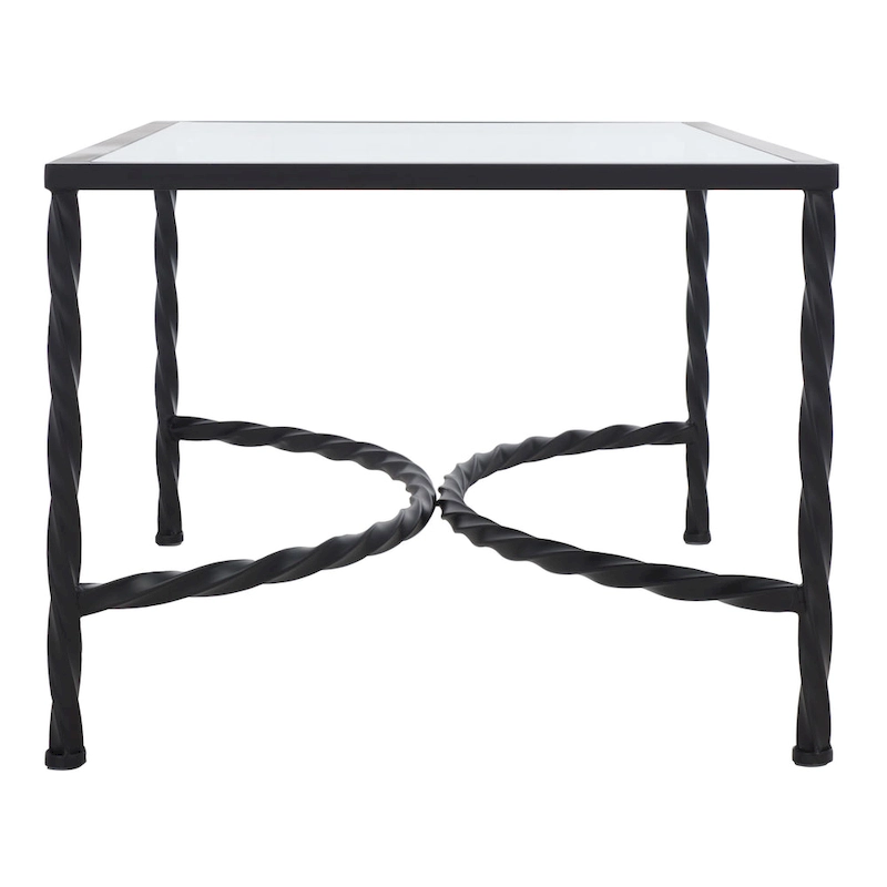 SAFAVIEH Couture Sedighe Glass Coffee Table - 40 W x 24 D x 18 H - 40W x 24D x 18H