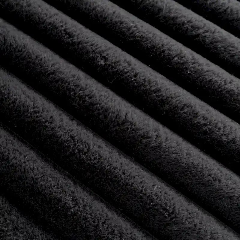 110 Faux Fur Cloud 3-Seater sat L-Shaped Sectional Sofa with Two Included Throw Pillows