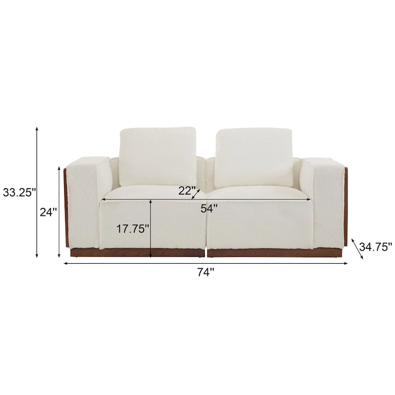 Christopher Knight Home 2 Seater Beige 74 Width Modular Sofa