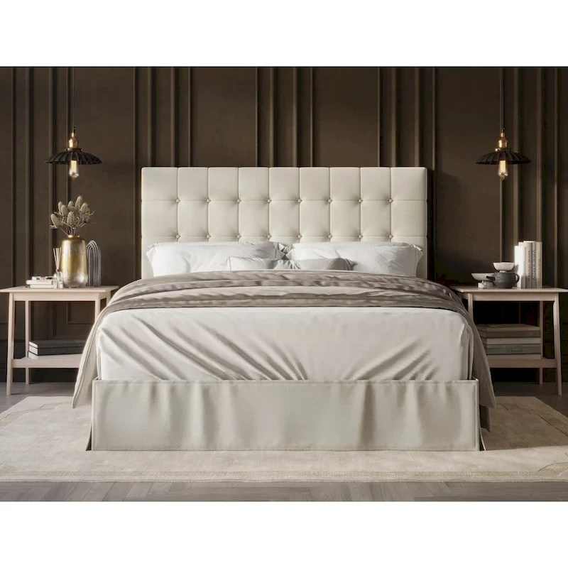 Larry Tufted Upholstered Panel Bed