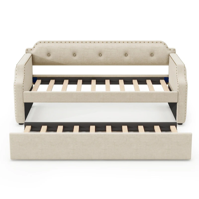 Merax Twin Upholstered Daybed with Trundle